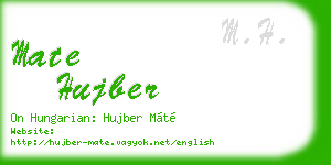 mate hujber business card